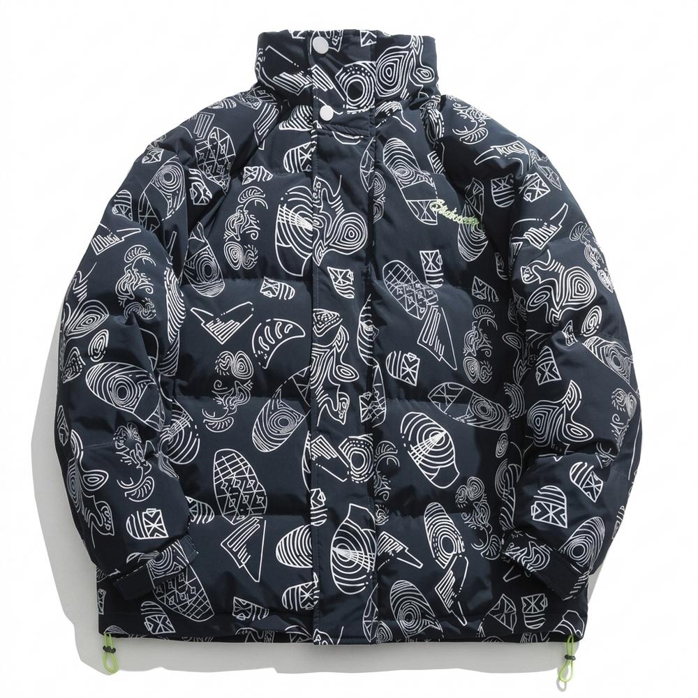 Allsaints Leather - Raken | Patterned Padded Jacket Unisex