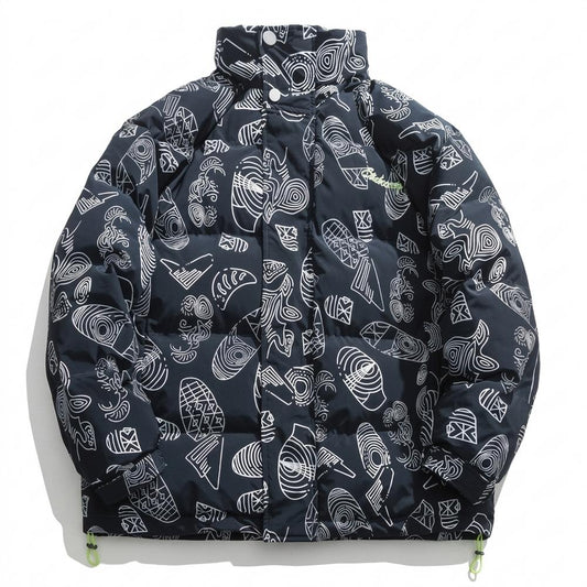 Allsaints Leather - Raken | Patterned Padded Jacket Unisex