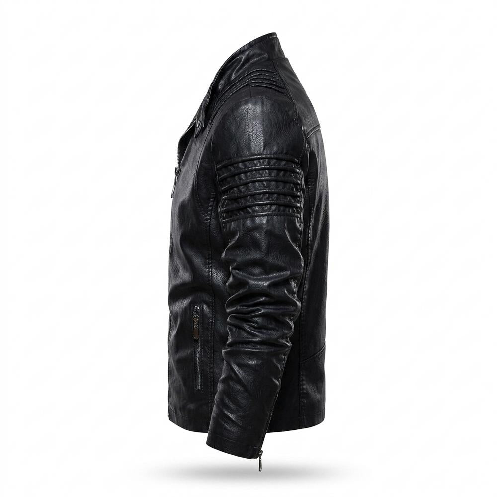 Allsaints Leather - Defet | Quilted Fitted Leather Jacket Men