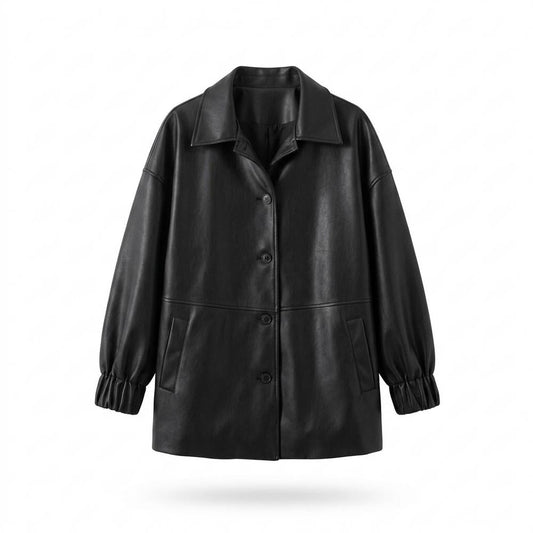 Allsaints Leather - Risen | Oversized Button-Front Leather Jacket Women