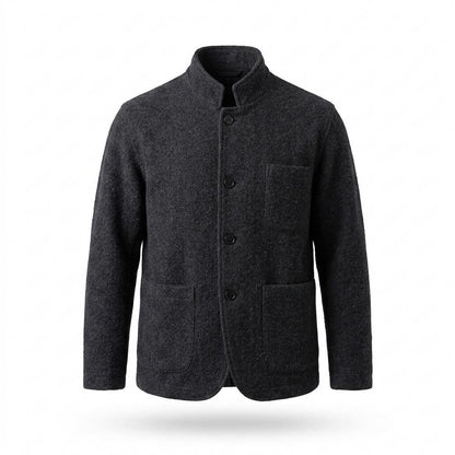 Allsaints Leather - Vatal | Knitted Band-Collar Jacket Men