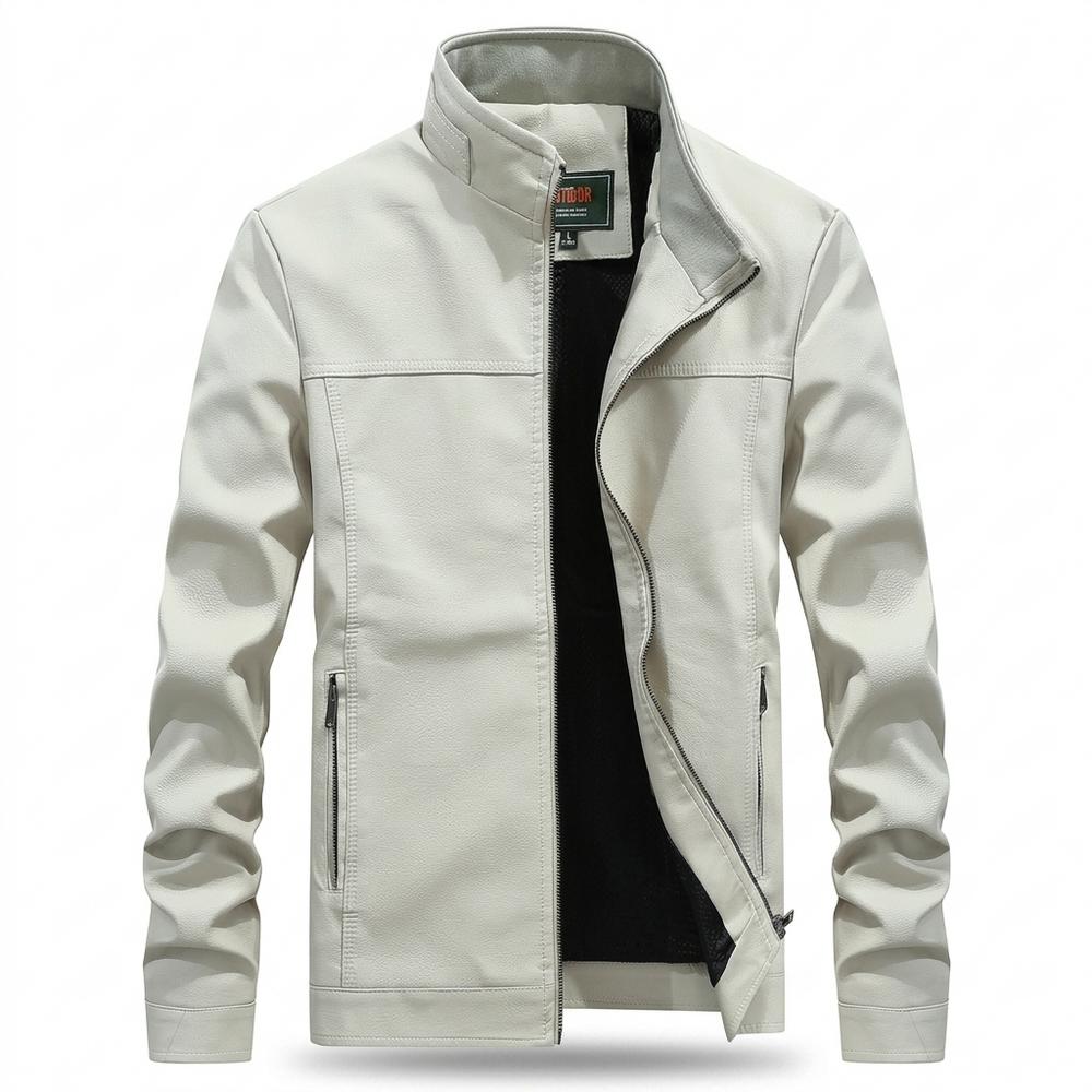 Allsaints Leather - Eavit | Lined Stand-Collar Leather Jacket Men