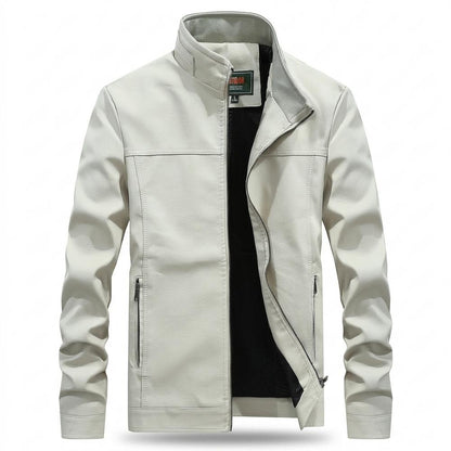 Allsaints Leather - Eavit | Lined Stand-Collar Leather Jacket Men
