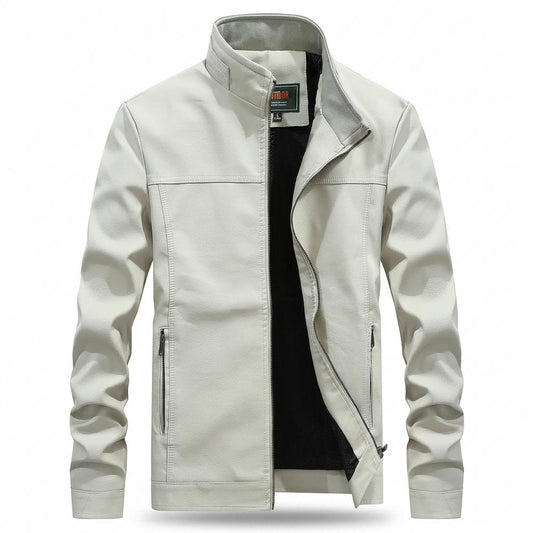 Allsaints Leather - Eavit | Lined Stand-Collar Leather Jacket Men