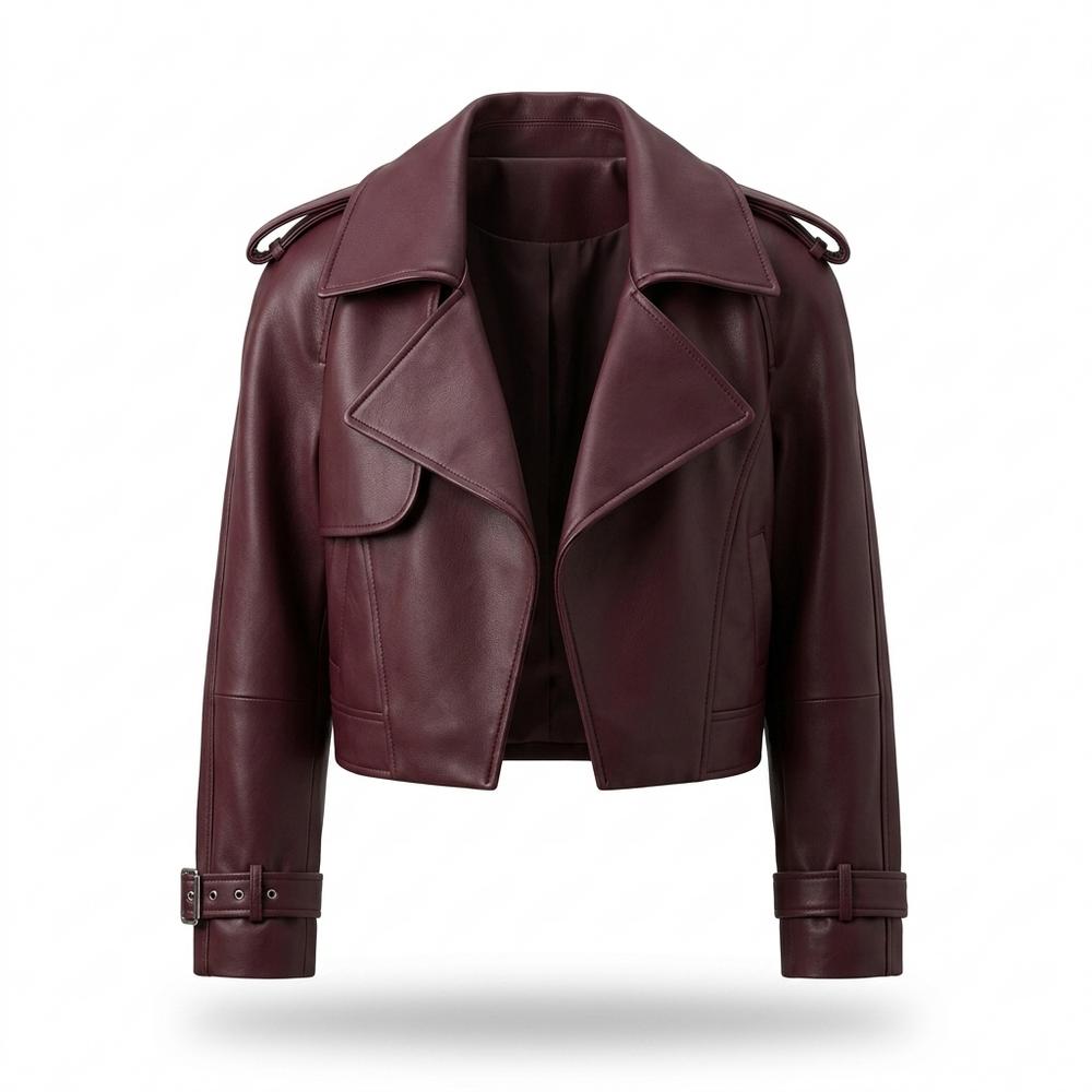 Allsaints Leather - Neser | Cropped Asymmetrical Leather Jacket Women