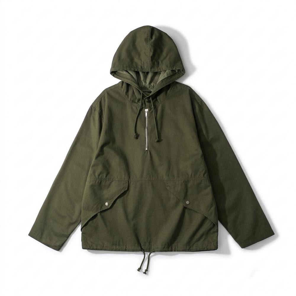Allsaints Leather - Valar | Hooded Pullover Jacket Unisex