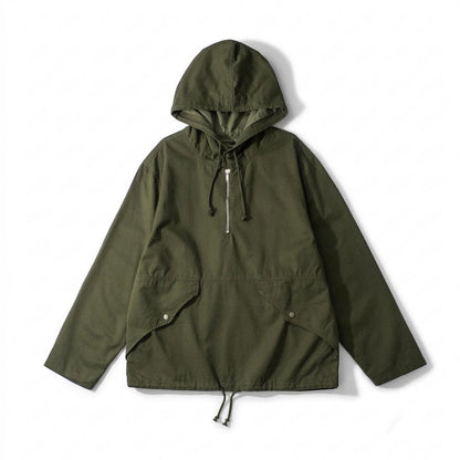 Allsaints Leather - Valar | Hooded Pullover Jacket Unisex