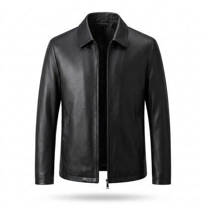 Allsaints Leather - Coler | Zip-Front Collared Leather Jacket Men