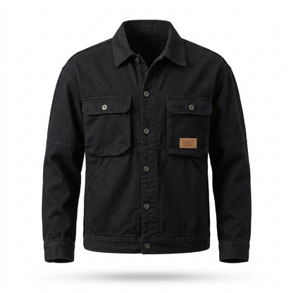 Allsaints Leather - Misin | Button-Front Patch-Pocket Jacket Men