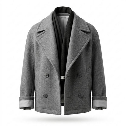 Allsaints Leather - Zaram | Double-Breasted Thickened Coat Men