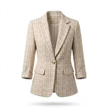 Allsaints Leather - Makar | Plaid Tailored Blazer Women