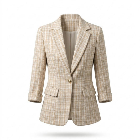 Allsaints Leather - Makar | Plaid Tailored Blazer Women