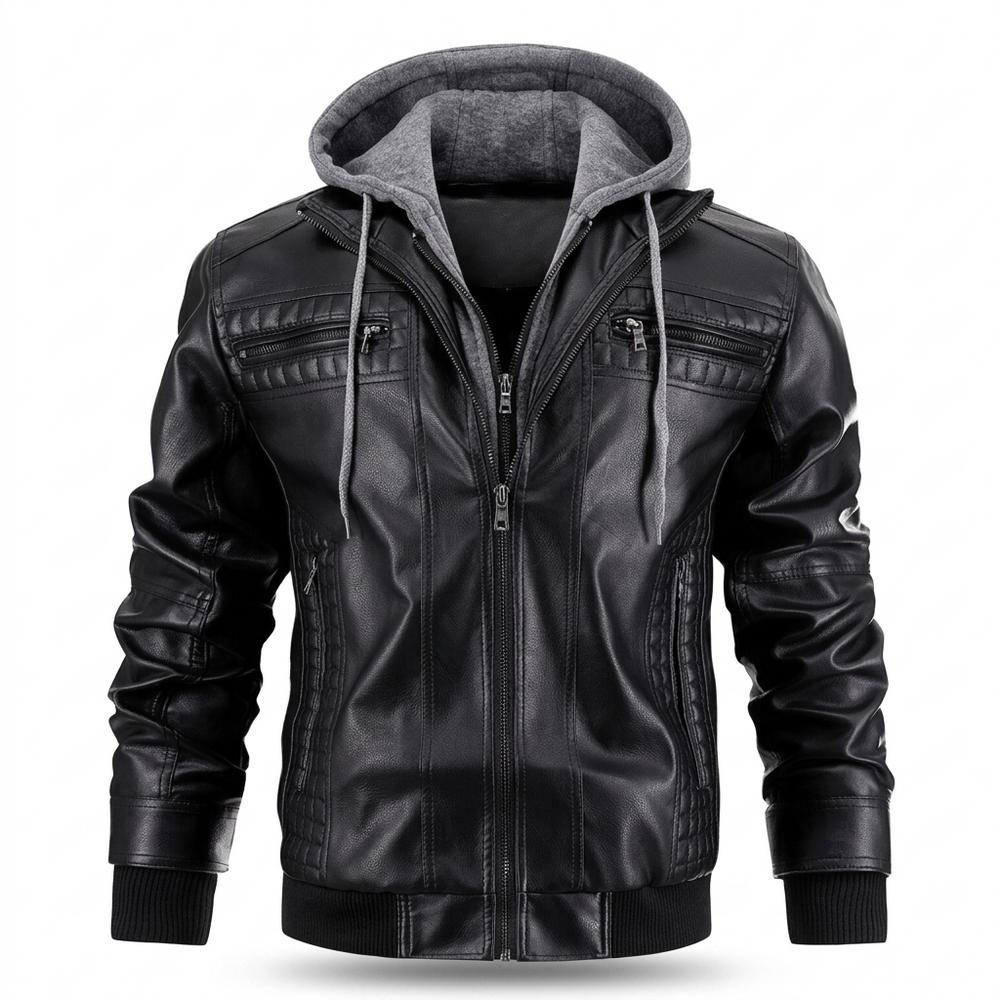 Allsaints Leather - Cogiv | Hooded Quilted Leather Jacket Men