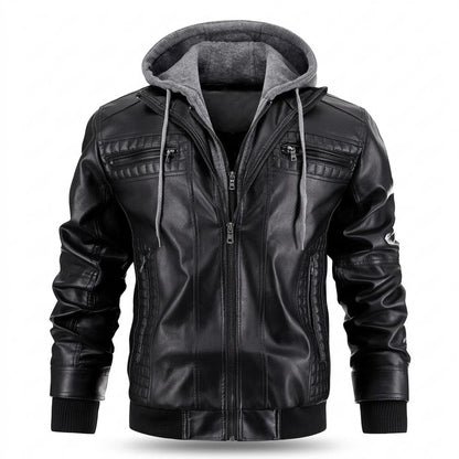 Allsaints Leather - Cogiv | Hooded Quilted Leather Jacket Men