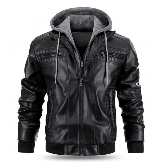 Allsaints Leather - Cogiv | Hooded Quilted Leather Jacket Men