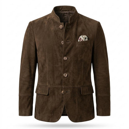 Allsaints Leather - Lolor | Sueded Stand-Collar Jacket Men