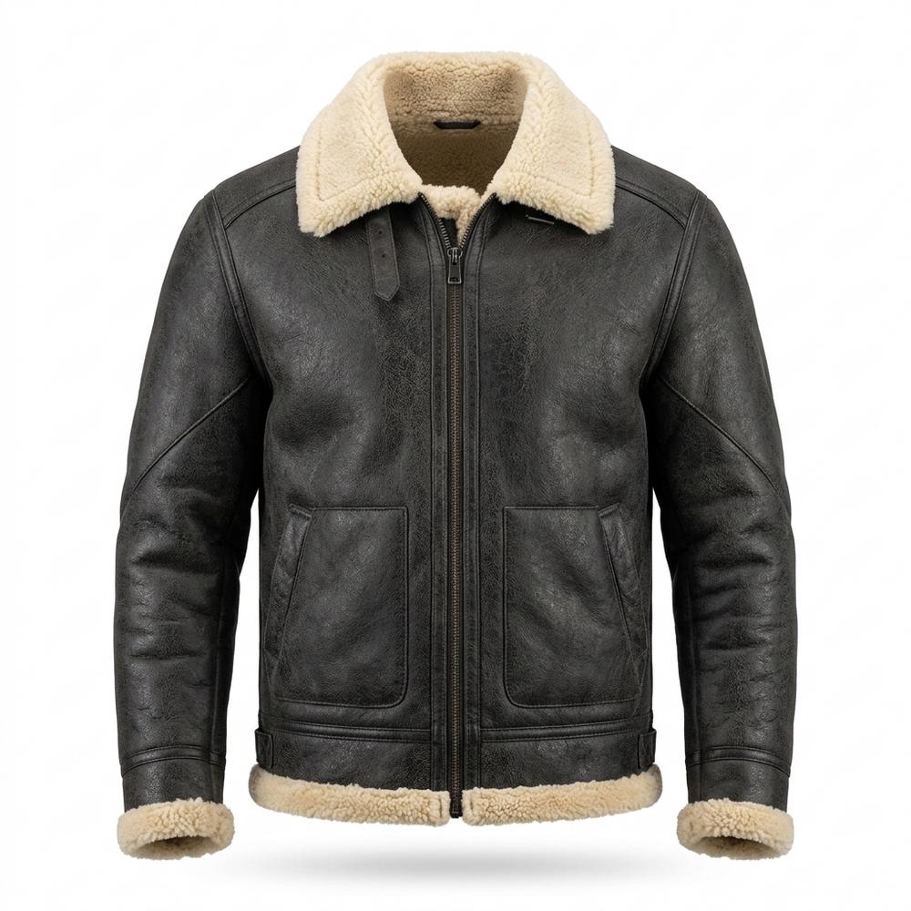 Allsaints Leather - Alsil | Shearling-Lined Zip-Up Jacket Men