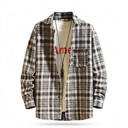 Allsaints Leather - Kakar | Plaid Long-Sleeved Shirt Men