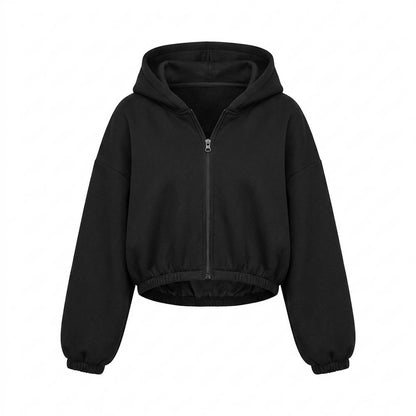 Allsaints Leather - Arron | Cropped Zip-Up Hoodie Women