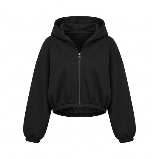 Allsaints Leather - Arron | Cropped Zip-Up Hoodie Women