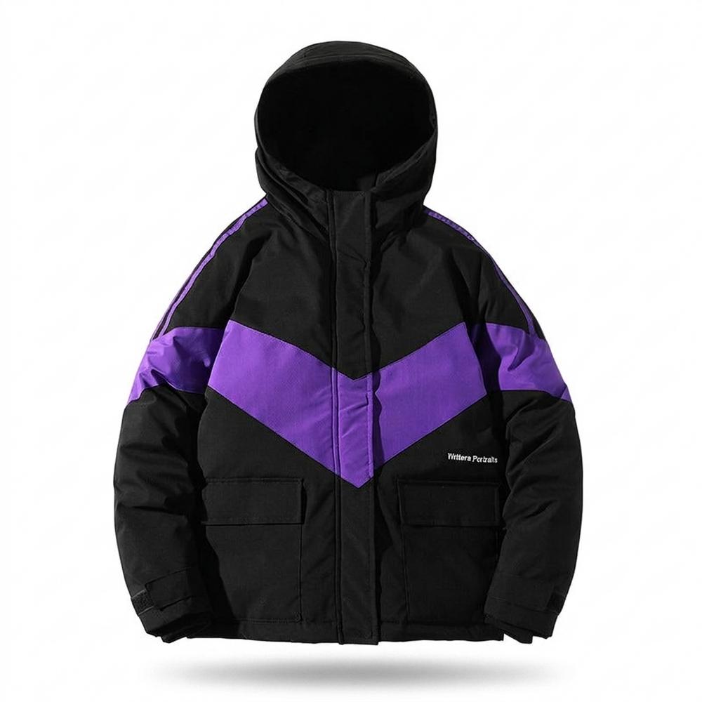Allsaints Leather - Mahet | Hooded Color-Block Jacket Unisex