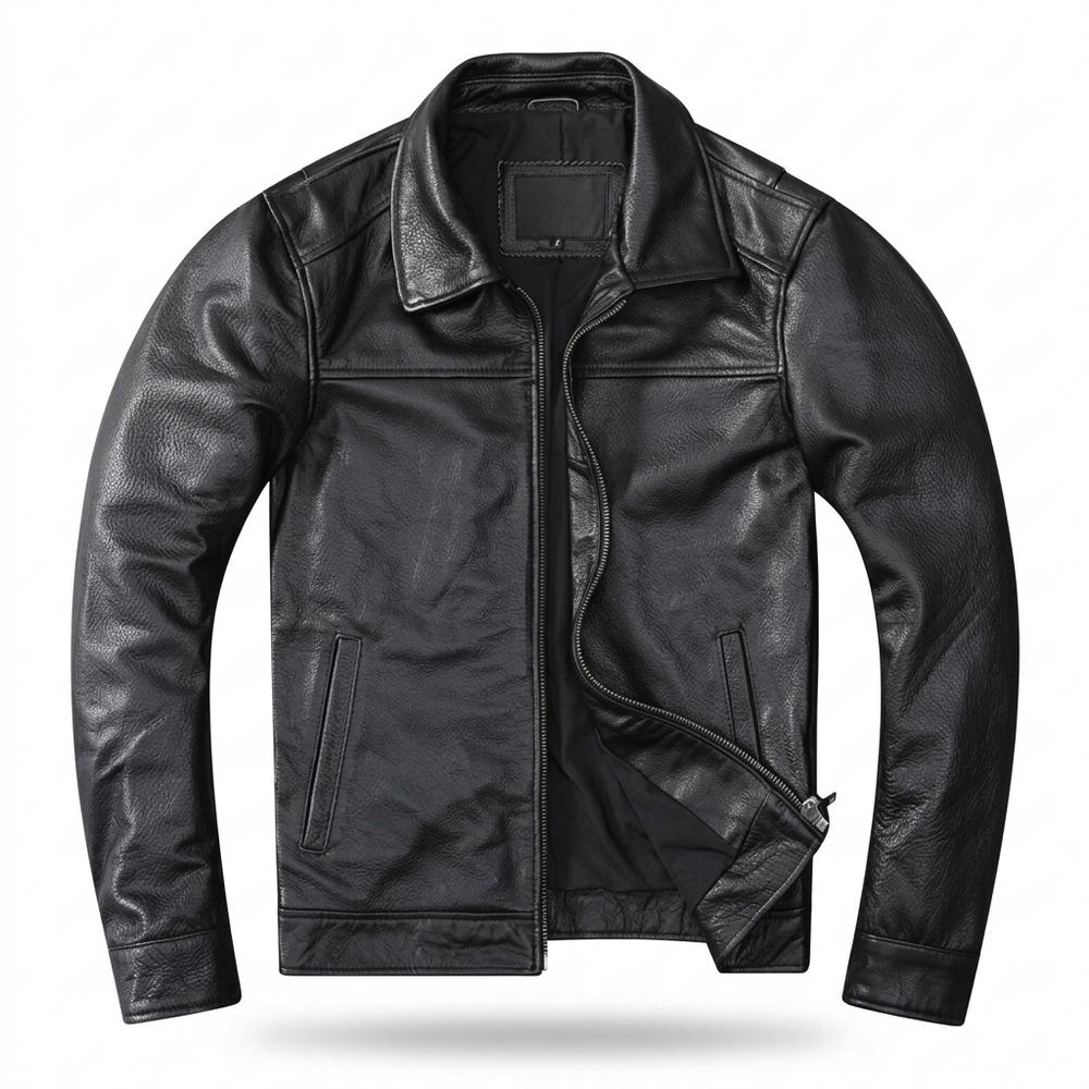 Allsaints Leather - Rezem | Grained Zip-Up Leather Jacket Men
