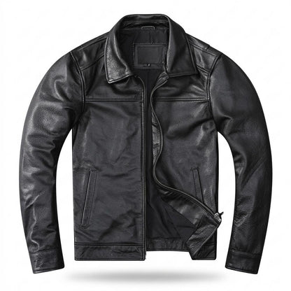Allsaints Leather - Rezem | Grained Zip-Up Leather Jacket Men