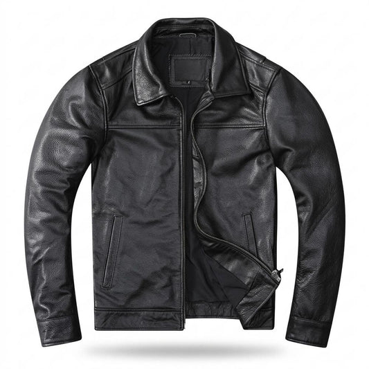 Allsaints Leather - Rezem | Grained Zip-Up Leather Jacket Men