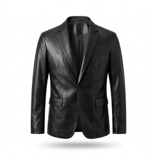 Allsaints Leather - Kevum | Leather Single-Button Blazer Men