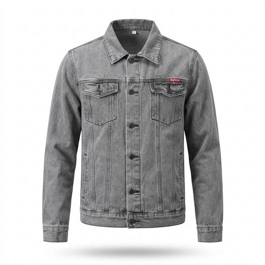 Allsaints Leather - Samar | Washed Button-Up Denim Jacket Men