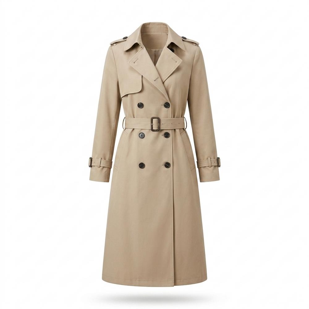 Allsaints Leather - Lavel | Double-Breasted Belted Coat Women