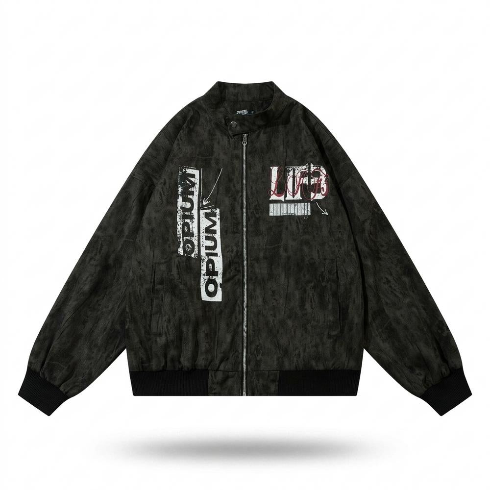 Allsaints Leather - Sedar | Printed Zip-Up Jacket Unisex