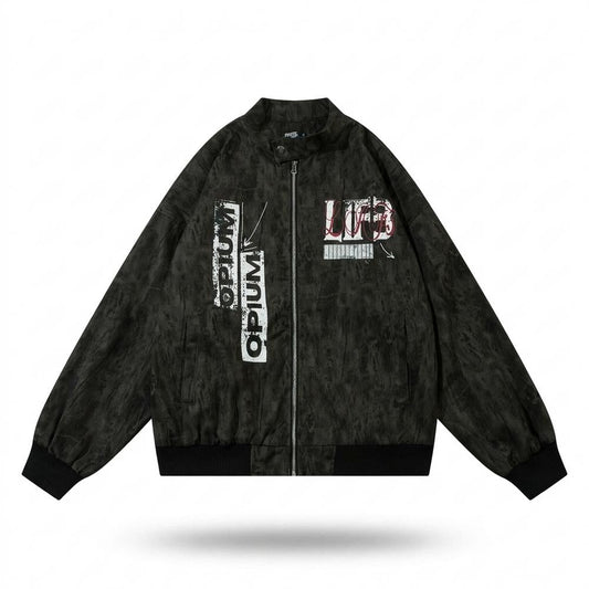 Allsaints Leather - Sedar | Printed Zip-Up Jacket Unisex