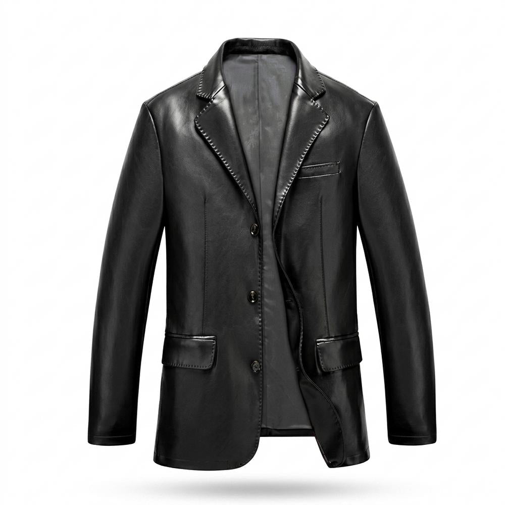 Allsaints Leather - Maror | Buttoned Serrated-Edge Blazer Men