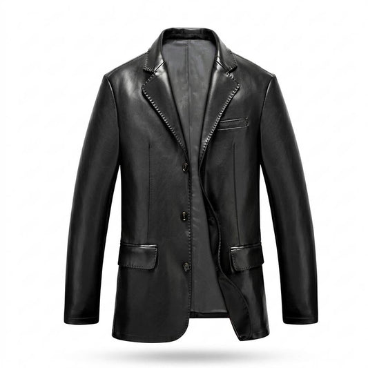Allsaints Leather - Maror | Buttoned Serrated-Edge Blazer Men