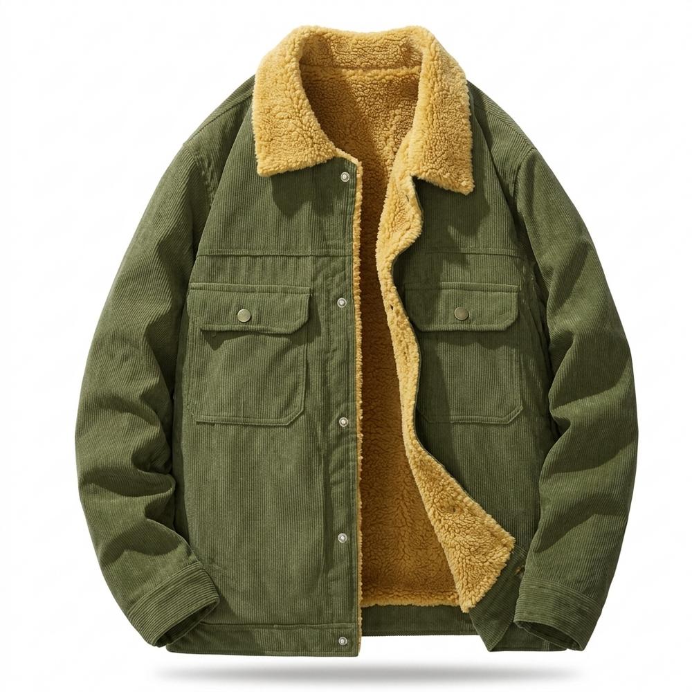 Allsaints Leather - Sever | Corduroy Sherpa-Lined Jacket Men