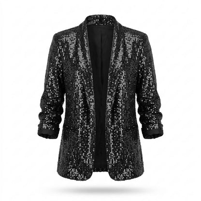 Allsaints Leather - Satal | Sequin-Embellished Open-Front Blazer Women