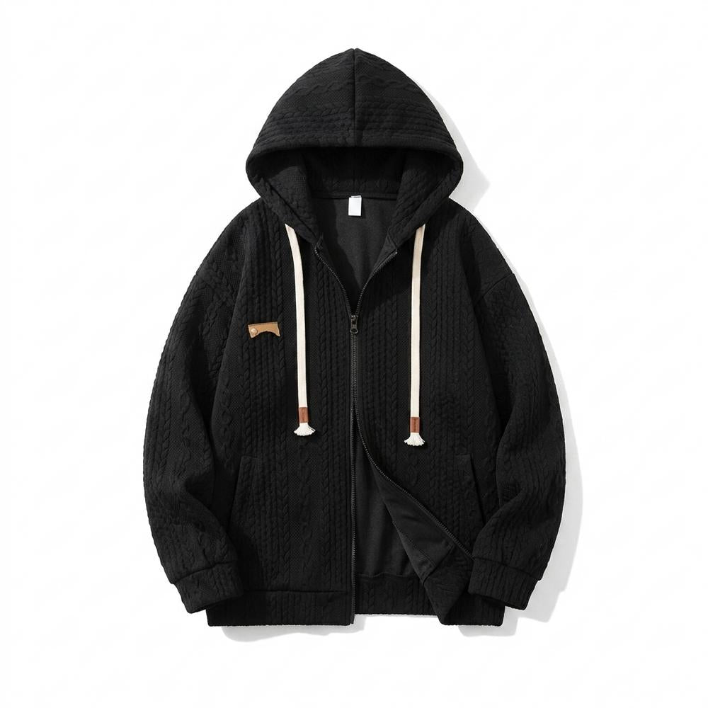 Allsaints Leather - Eltal | Textured Zip-Up Hoodie Unisex