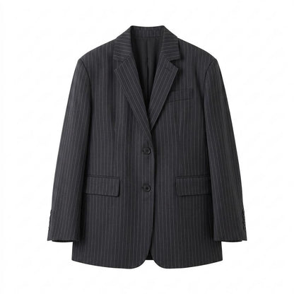 Allsaints Leather - Ralev | Pinstriped Single-Breasted Blazer Women