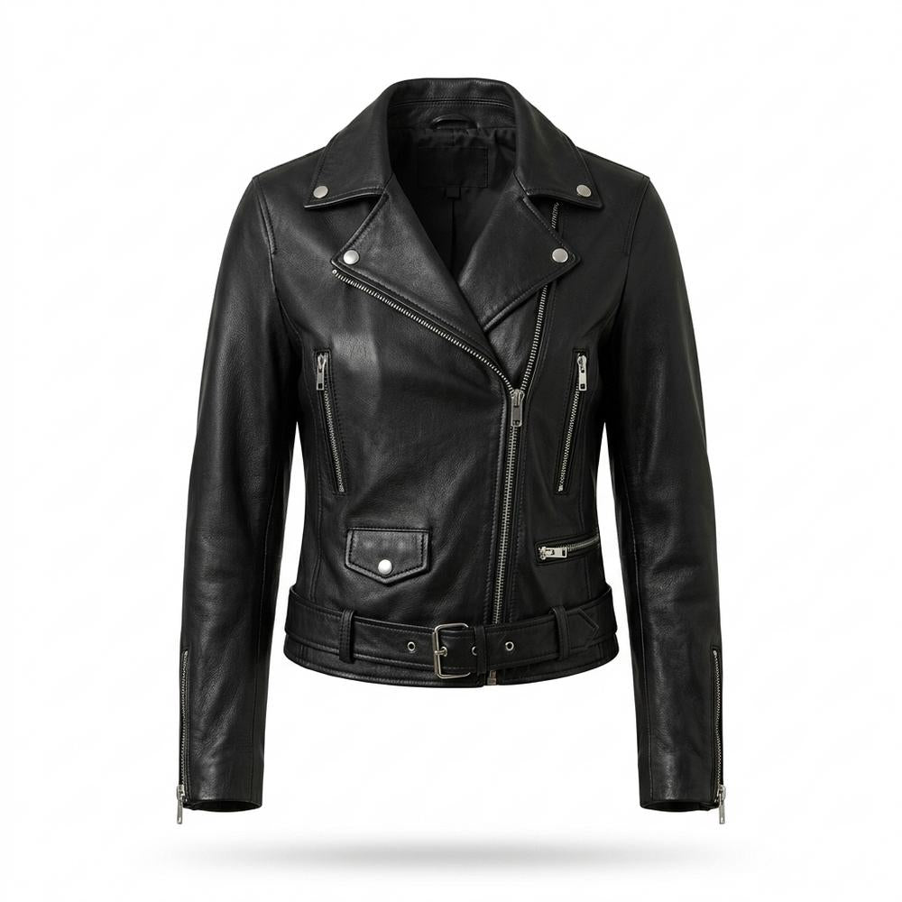 Allsaints Leather - Nimel | Asymmetrical Belted Leather Jacket Women