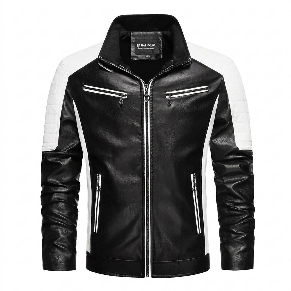 Allsaints Leather - Revek | Quilted Two-Tone Leather Jacket Men