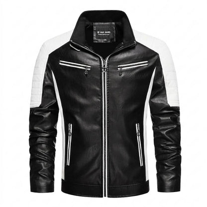 Allsaints Leather - Revek | Quilted Two-Tone Leather Jacket Men