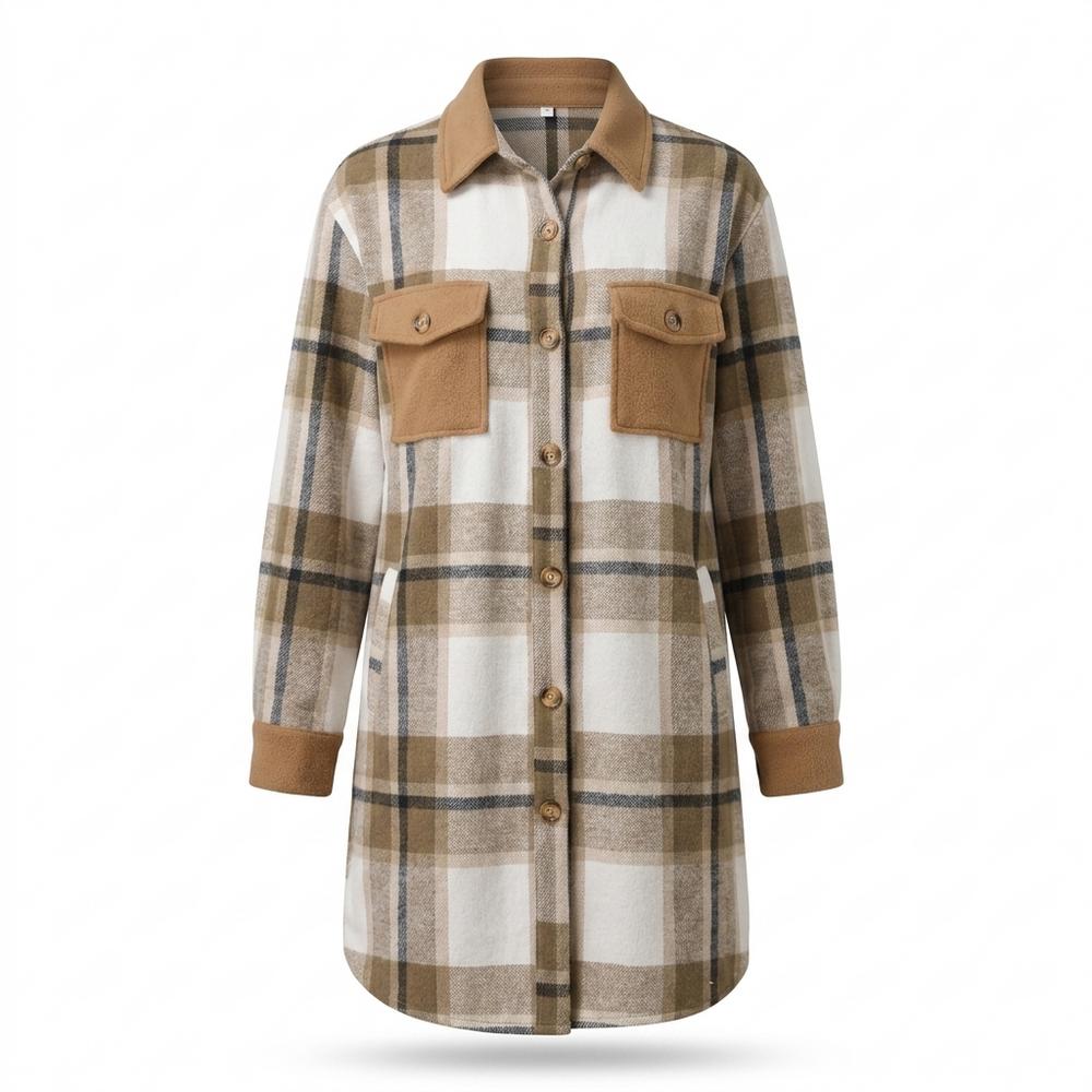 Allsaints Leather - Netir | Plaid Longline Coat Women