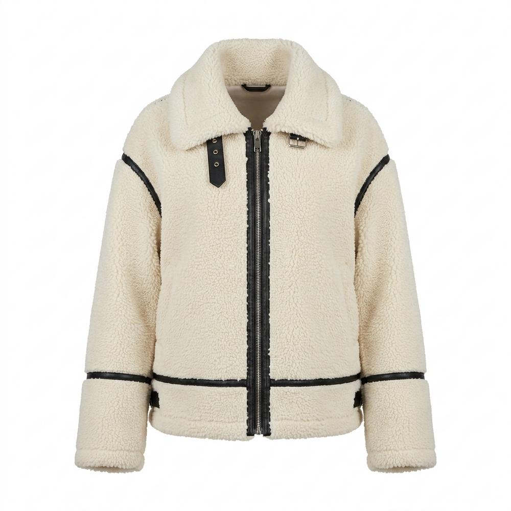 Allsaints Leather - Nosol | Sherpa Contrast-Trim Jacket Women