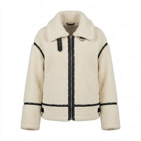 Allsaints Leather - Nosol | Sherpa Contrast-Trim Jacket Women