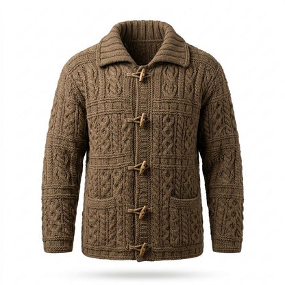 Allsaints Leather - Comar | Cable-Knit Toggle-Button Knit Cardigan Men