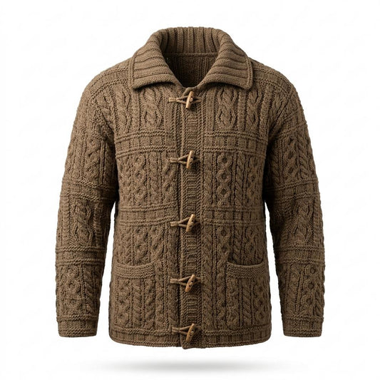 Allsaints Leather - Comar | Cable-Knit Toggle-Button Knit Cardigan Men
