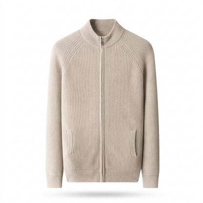 Allsaints Leather - Kelev | Rib-Knit Zip-Front Knit Cardigan Men