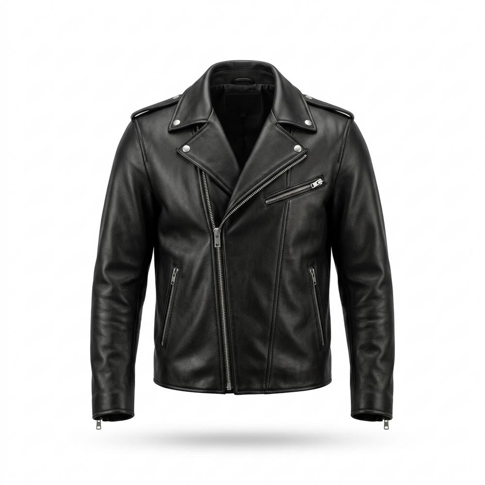 Allsaints Leather - Elmin | Asymmetrical Zippered Leather Jacket Men