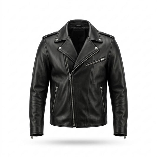 Allsaints Leather - Elmin | Asymmetrical Zippered Leather Jacket Men
